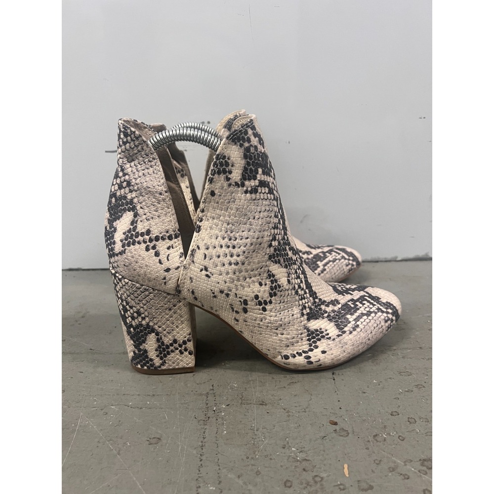 Steve Madden Rookie Boots Womens US 10M Natural Snake Print Cutout Ankle‎ Bootie